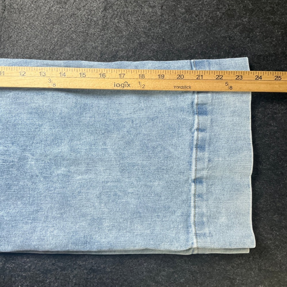 GAP Stride Ankle Jeans Women 24 Light Blue Wide Leg High Rise Front Seam Boho - Picture 7 of 9